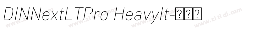 DINNextLTPro HeavyIt字体转换